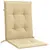 Produktbild 5 för Stolsdynor lågt ryggstöd 4 st melerad beige 100x50x4 cm tyg