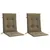 Produktbild 3 för Stolsdynor lågt ryggstöd 2 st melerad taupe 100x50x4 cm tyg