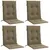 Produktbild 3 för Stolsdynor lågt ryggstöd 4 st melerad taupe 100x50x4 cm tyg