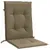 Produktbild 5 för Stolsdynor lågt ryggstöd 4 st melerad taupe 100x50x4 cm tyg