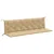 Produktbild 2 för Bänkdyna 2 st melerad beige 200x50x7 cm tyg