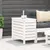 Produktbild 3 för Fotpall för trädgården vit 62x31,5x52 cm massiv furu