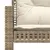 Produktbild 12 för Soffgrupp för trädgård dynor 4 delar beige konstrotting glas