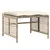 Produktbild 6 för Soffgrupp för trädgård dynor 4 delar beige konstrotting glas