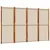 Produktbild 2 för Rumsavdelare 4 paneler taupe 280x180 cm