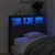 Produktbild 4 för Sänggavel med LED svart 120x17x102 cm