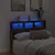 Produktbild 4 för Sänggavel med LED rökfärgad ek 140x17x102 cm