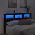 Produktbild 4 för Sänggavel med LED rökfärgad ek 180x17x102 cm