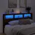 Produktbild 4 för Sänggavel med LED rökfärgad ek 200x17x102 cm