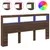 Produktbild 2 för Sänggavel med LED brun ek 200x17x102 cm