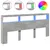 Produktbild 2 för Sänggavel med LED betonggrå 220x17x102 cm