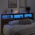 Produktbild 4 för Sänggavel med LED rökfärgad ek 220x17x102 cm