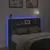 Produktbild 4 för Sänggavel med LED svart 140x16,5x103,5 cm