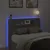 Produktbild 4 för Sänggavel med LED betonggrå 140x16,5x103,5 cm