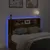 Produktbild 4 för Sänggavel med LED rökfärgad ek 140x16,5x103,5 cm