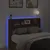 Produktbild 4 för Sänggavel med LED brun ek 140x16,5x103,5 cm