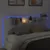 Produktbild 4 för Sänggavel med LED vit 180x16,5x103,5 cm
