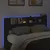 Produktbild 4 för Sänggavel med LED svart 180x16,5x103,5 cm