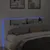 Produktbild 4 för Sänggavel med LED vit 200x16,5x103,5 cm
