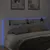 Produktbild 4 för Sänggavel med LED vit 220x16,5x103,5 cm