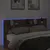 Produktbild 4 för Sänggavel med LED brun ek 220x16,5x103,5 cm