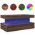 Produktbild 2 för Soffbord med LED brun ek 90x50x40 cm