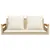 Produktbild 4 för Gungbänk med dynor beige 109x62x40 cm konstrotting