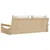 Produktbild 6 för Gungbänk med dynor beige 109x62x40 cm konstrotting