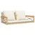 Produktbild 2 för Gungbänk med dynor beige 109x62x40 cm konstrotting