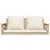 Produktbild 4 för Gungbänk med dynor beige 109x62x40 cm konstrotting