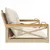 Produktbild 5 för Gungbänk med dynor beige 109x62x40 cm konstrotting