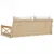 Produktbild 6 för Gungbänk med dynor beige 109x62x40 cm konstrotting