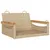 Produktbild 2 för Gungbänk beige 63x62x40 cm konstrotting