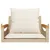 Produktbild 4 för Gungbänk med dynor beige 63x62x40 cm konstrotting