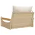 Produktbild 6 för Gungbänk med dynor beige 63x62x40 cm konstrotting