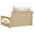Produktbild 6 för Gungbänk med dynor beige 63x62x40 cm konstrotting