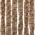 Produktbild 6 för Insektsgardin beige och mörkbrun 56x185 cm chenille