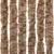 Produktbild 6 för Insektsgardin beige och mörkbrun 90x220 cm chenille