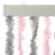 Produktbild 4 för Insektsgardin silvergrå och rosa 90x200 cm chenille