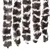 Produktbild 6 för Insektsgardin brun och vit 56x200 cm chenille