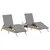 Produktbild 3 för Solsängar 2 st med bord beige konstrotting