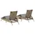 Produktbild 6 för Solsängar 2 st med bord beige konstrotting