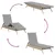 Produktbild 7 för Solsängar 2 st med bord beige konstrotting