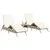 Produktbild 3 för Solsängar 2 st med bord beige konstrotting