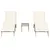 Produktbild 4 för Solsängar 2 st med bord beige konstrotting