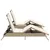 Produktbild 5 för Solsängar 2 st med bord beige konstrotting