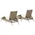 Produktbild 6 för Solsängar 2 st med bord beige konstrotting