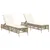 Produktbild 2 för Solsängar 2 st med bord beige konstrotting
