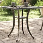 Trädgårdsbord brons 53x53x53 cm gjuten aluminium