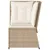 Produktbild 4 för Soffa hörnsektion för trädgården med dynor beige konstrotting